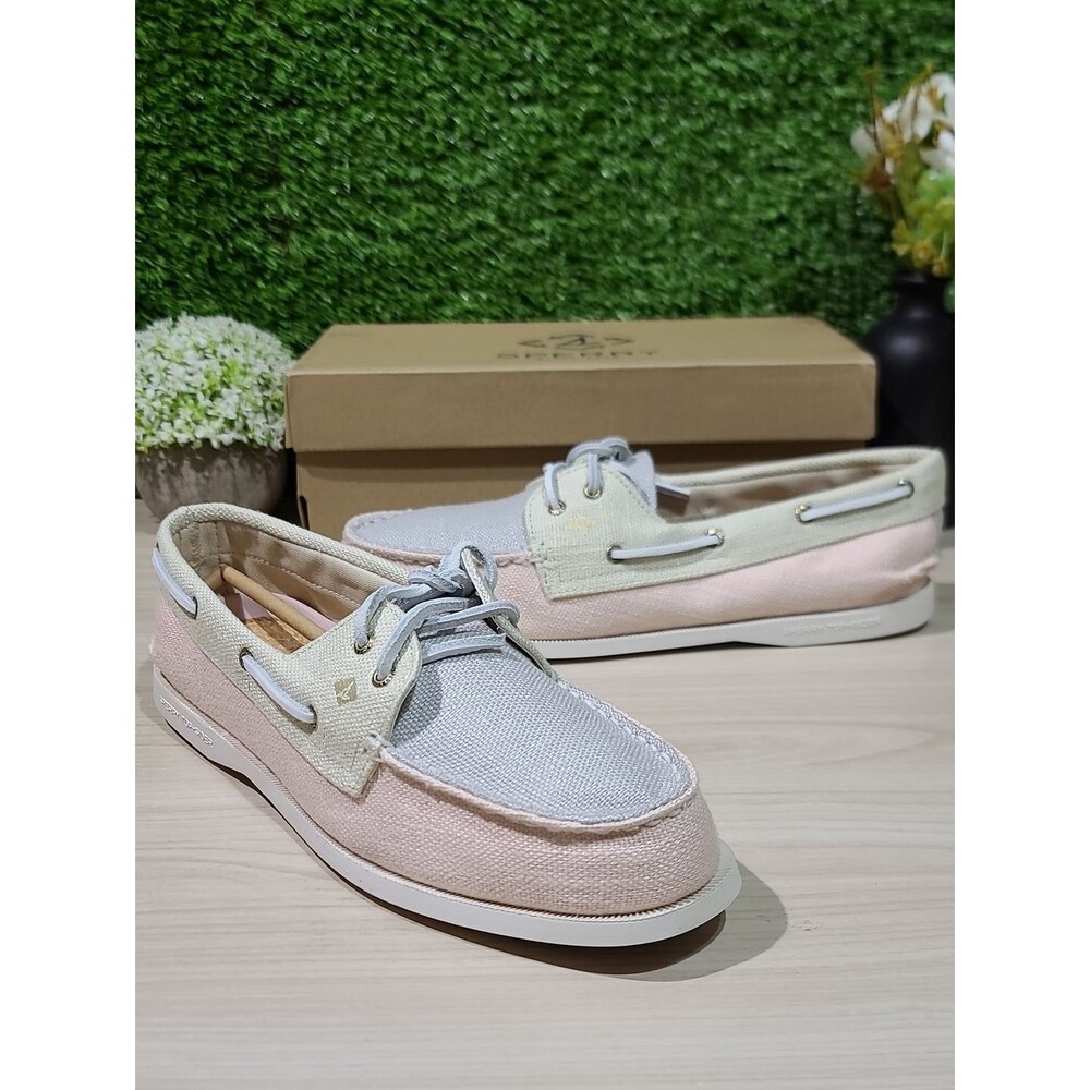Sperry Authentic Original 2-Eye Baja Boat Shoes / Grey Multi US Women's 12 NEW